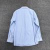 Longmei Women's Striped Pure Cotton Shirt, Spring-Summer 2026, Simple Commute Style with Lapel and Long Sleeves