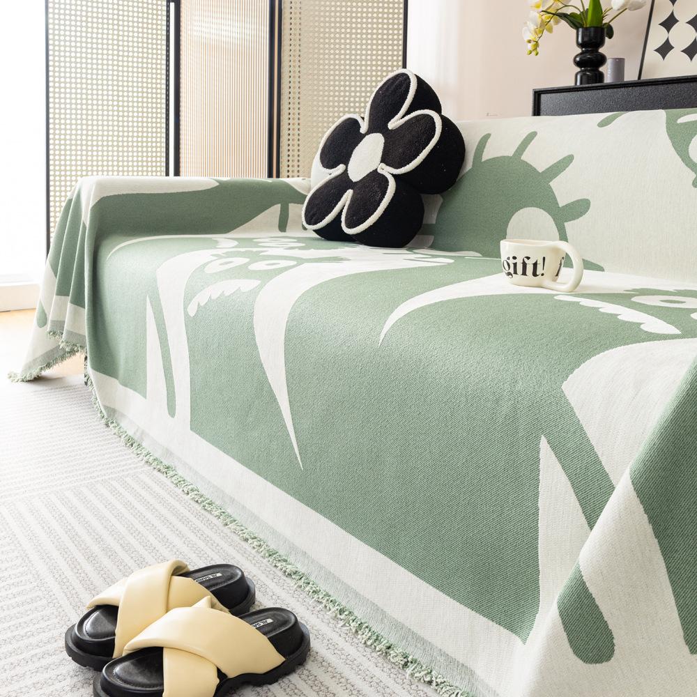 

Тканевый чехол для дивана с рисунком «Четыре сезона», универсальный, против царапин, милое универсальное пылезащитное одеяло, трехместная подушка, диванное полотенце 180X130