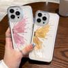 For iPhone 15 Pro Max Case Luxury Gilt Butterfly Clear Silicone Cover For iPhone 14 Pro Max Funda iPhone 13 12 11 16 16E 17 Air