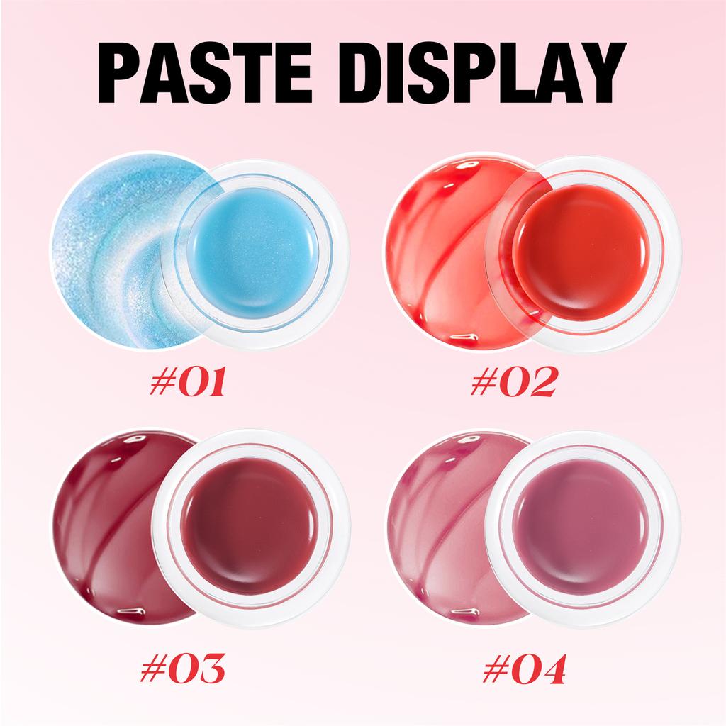 4-color Color-changing Lip Gloss with Brush, Water-gloss Lip Gloss To Care for Lips, Mirror Moisturizing Lip Balm, Lip Care