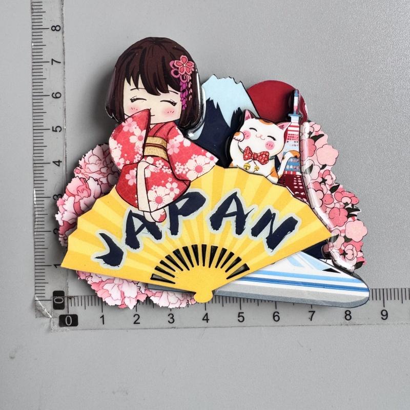 Japanese Refrigerator Sticker Tourist Souvenir Mount Fuji Cherry Blossom Rattan Thunder Door Lantern Fridge Magnets Gifts
