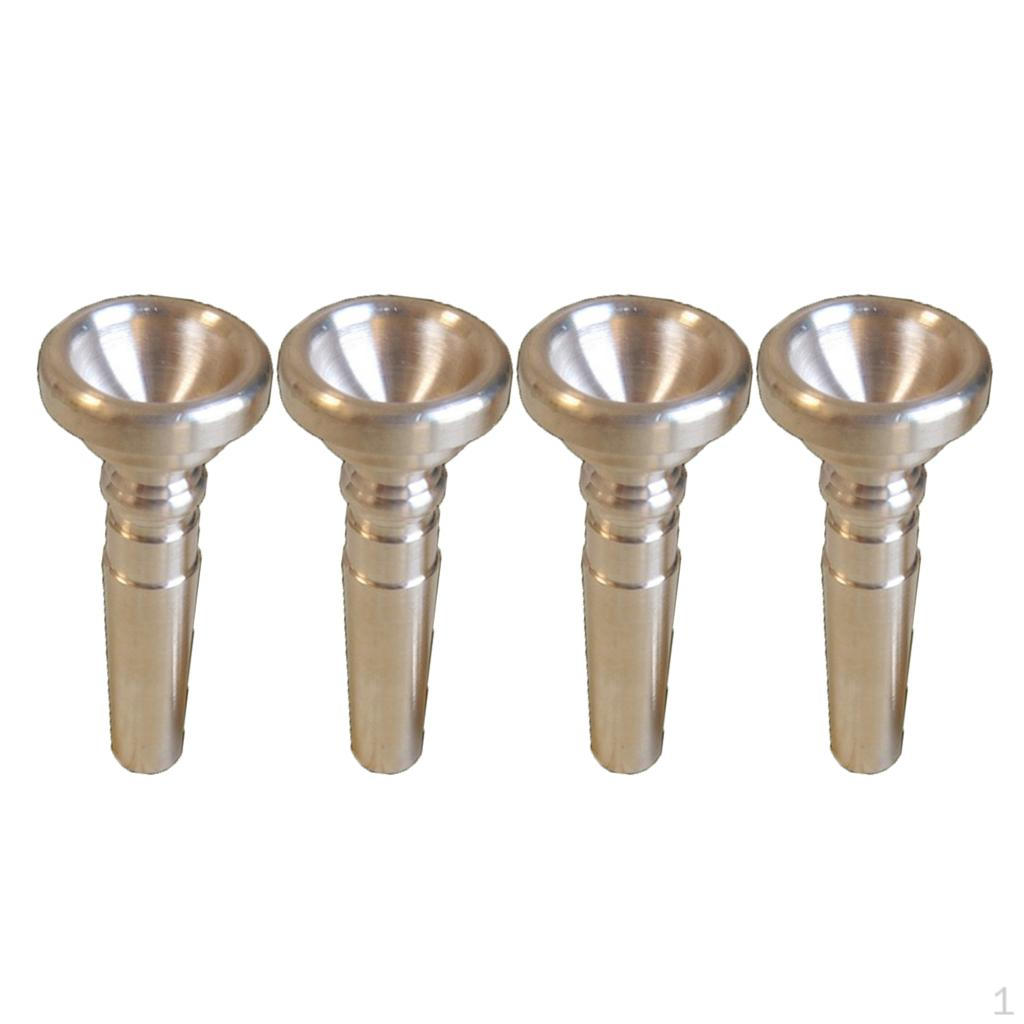4pcs Trumpet Mouth Bugle Mouthpiece Brass for Replacement Parts