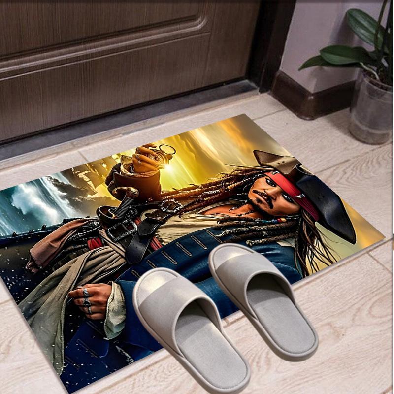 Captain Jack Sparrow Pattern Rug, Indoor/Outdoor Mat, for Picnic, Gameroom, Bedroom, Office, Living Room, Home Decor Carpet, Birthday Gift