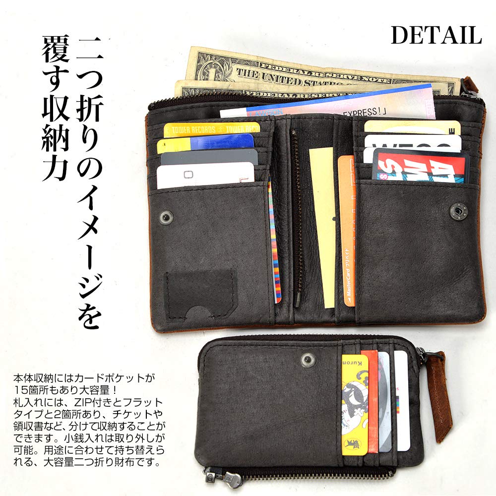 Geldbörse Bifold Echtes Leder DPL60058 Khaki [Gerät]