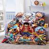 One Piece Cartoon Throw Blanket Soft Plush Warm Flannel Lightweight for Sofa Bed Couch Cozy Travel Decor -QJY