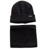Men Women Winter Warm Suit Classic Plain Color Plush Fur Lined Winter Knit Hat Outdoor Basic Keep Warm Dandy Hat Cap