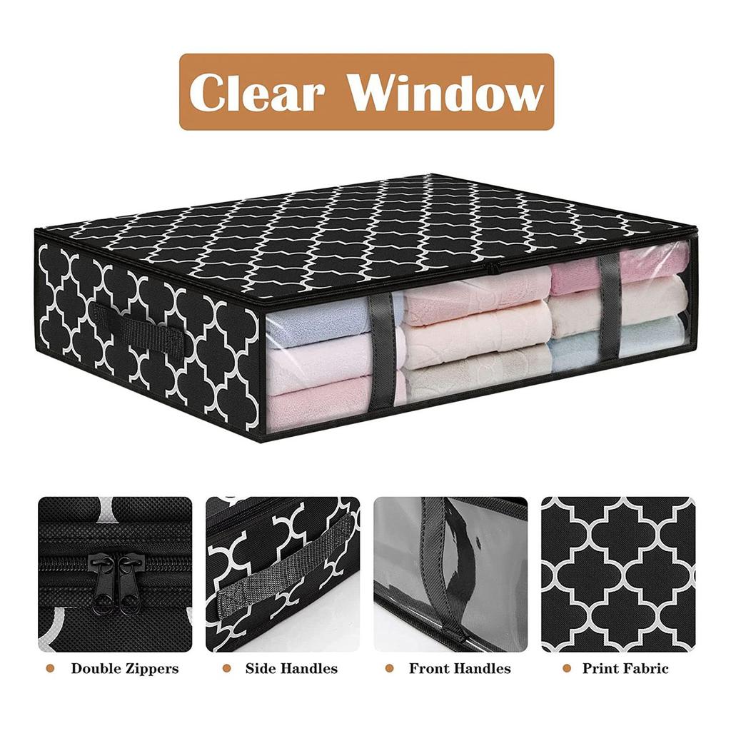 M-Modern-Storage Bins, Under Bed Storage Containers, Foldable Clothes Storage Box, Storage Organizer, With Handles Clothing