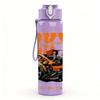 1PC Tokyo Orange Race Car Layout 750ml Color Plastic Water Bottle Leakproof Flip Straw Lid For Sports Office Home Use