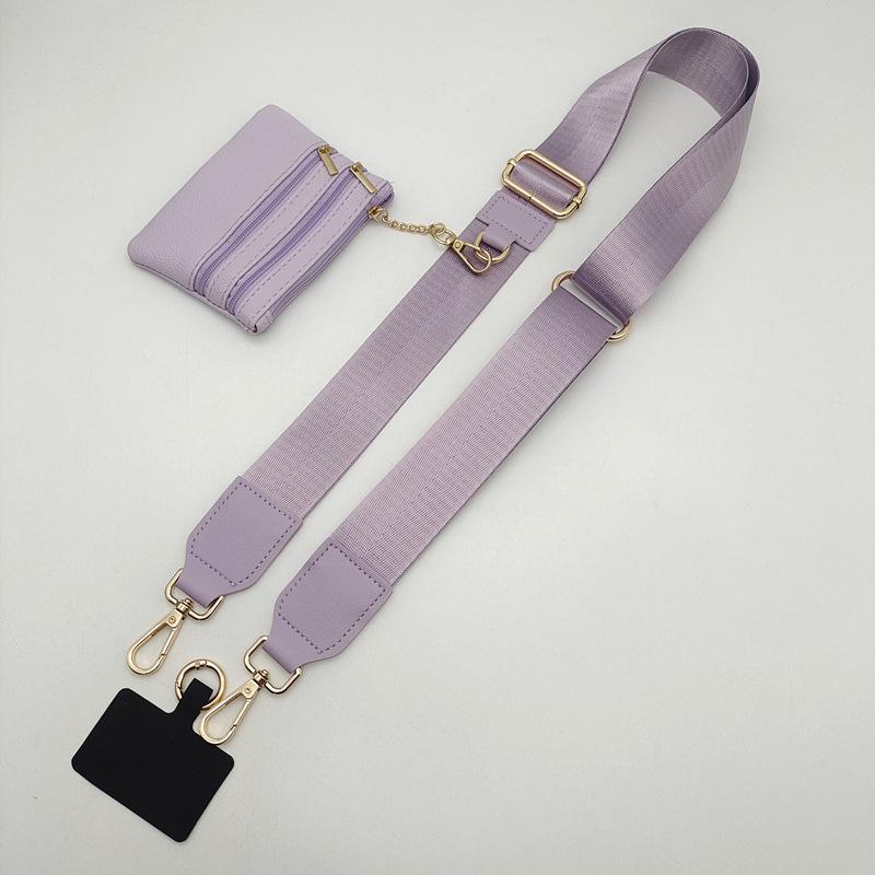 New Trendy Mobile Phone Lanyard Wide Shoulder Strap Removable Change Bag Wrist Strap One Shoulder Messenger Bag Accessories