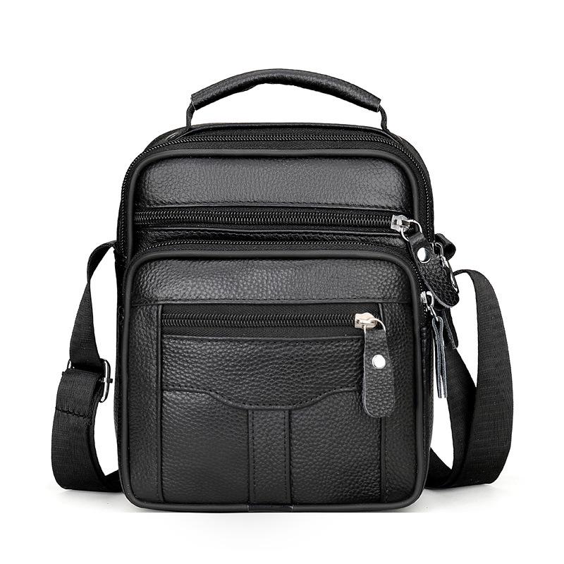 Genuine Leather Men's Single Shoulder Bag - 2025 Fashion Crossbody with High-End Cowhide Feel