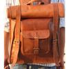 Rucksack Genuine Brown Messenger Bag Leather Backpack Laptop Travel