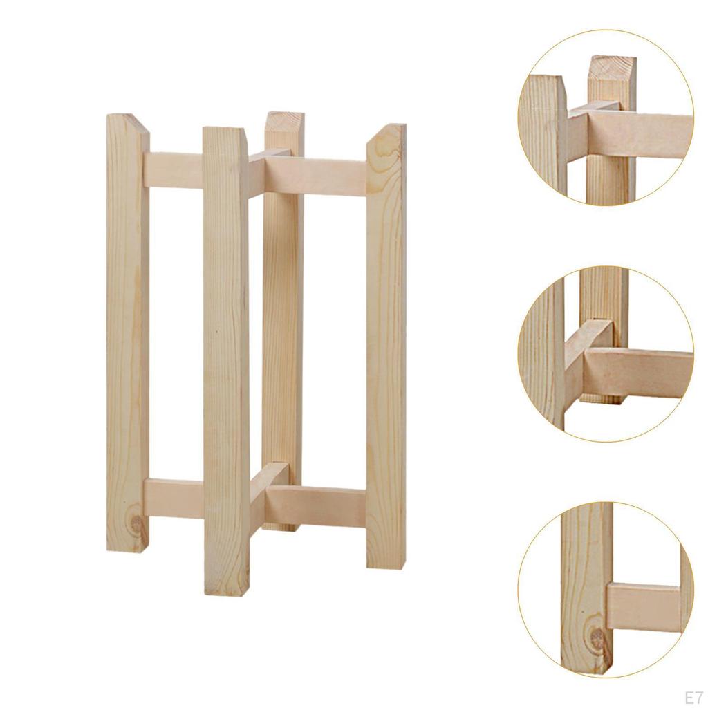 Corner Plant Stand Flowerpot Display Rack Easy to Use Non-slip Wood Stable Planter