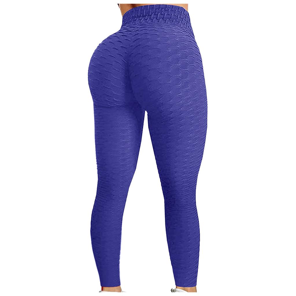Women's Bubble Hip Lifting Exercise Fitness Running High Waist Yoga Pants