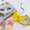 Elegant Side Flower Rhinestones Mask Breathable Face Mask Comfortable Wear Theatrical Use Costume Role Play Mask