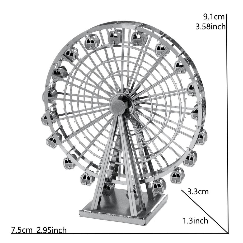 3D Metal DIY Puzzle Model Kit for Adults: Interlocking Educational Toy