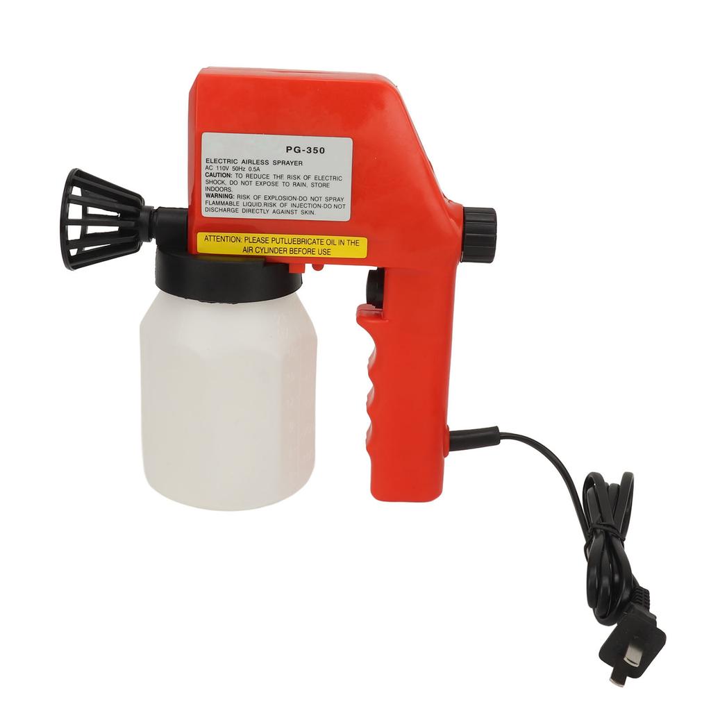 600ml Elektrische Spritzpistole Gleichmäßiger Nebel Multifunktional Tragbare Farbspritzpistole Farbpistole