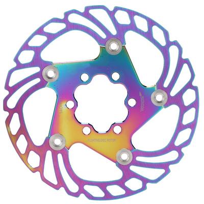 Rotores de Frenos de Disco para Bicicleta 6 Tornillos Accesorio de Ciclismo para Bicicleta de Montaña Color Chapado 140MM