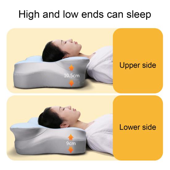 Memory Foam-Kissen, langsame Rückfederung, elastisches Nackenschmerzlinderungskissen, Kühltechnologie, Schlafkissen, hochdichte Unterstützung, atmungsaktiv, waschbar, Seiten- und Rückseite