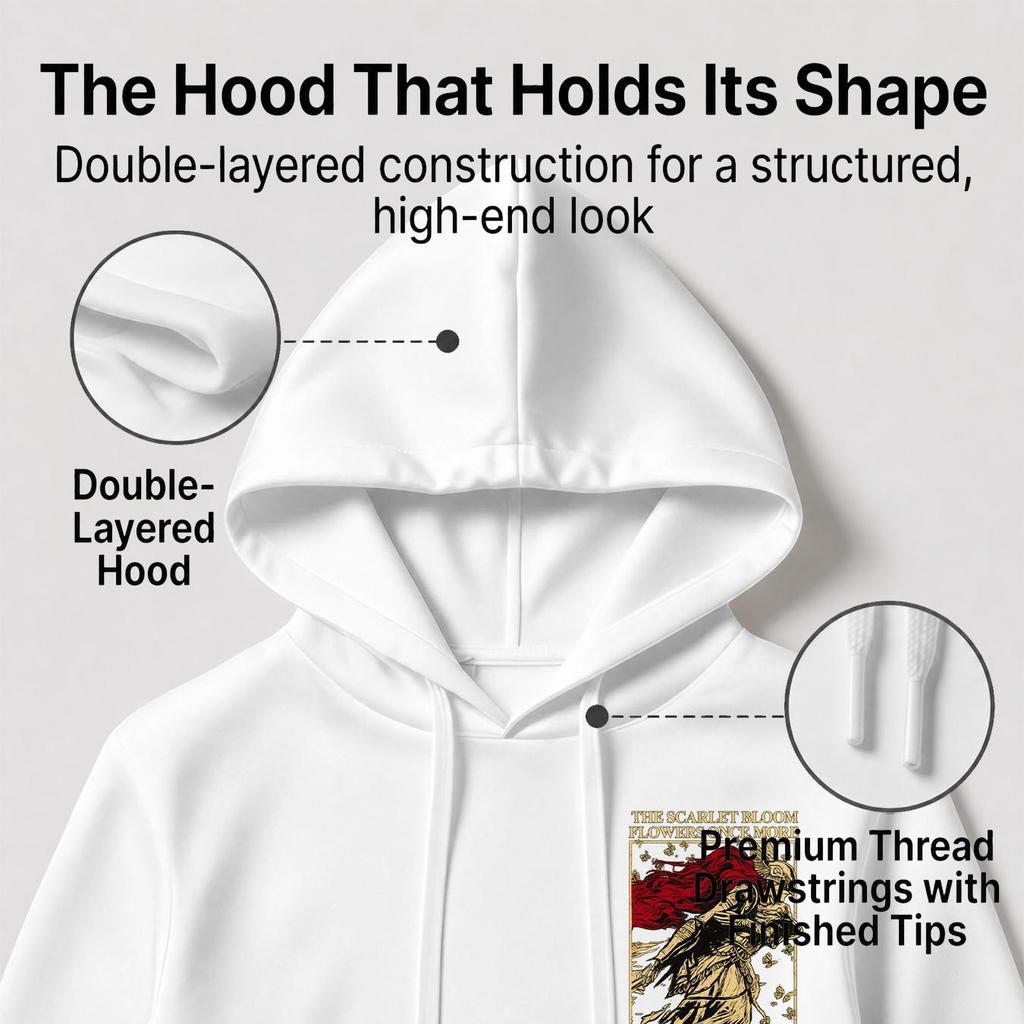 Men's Breathable 2D Graphic Hoodie, Minimalist Design Soft Cotton Sweatshirt for Casual Daily Wear & Versatile Style