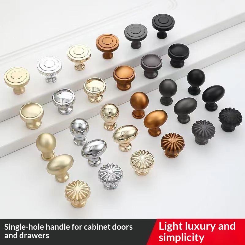 Aluminum Alloy Furniture Knobs Rustproof Waterproof Surface Classic Design for Cabinet Drawer Dresser Bathroom Kitchen Furniture