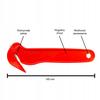 Safe Knife for Cardboard Boxes and Tape Red Flat
