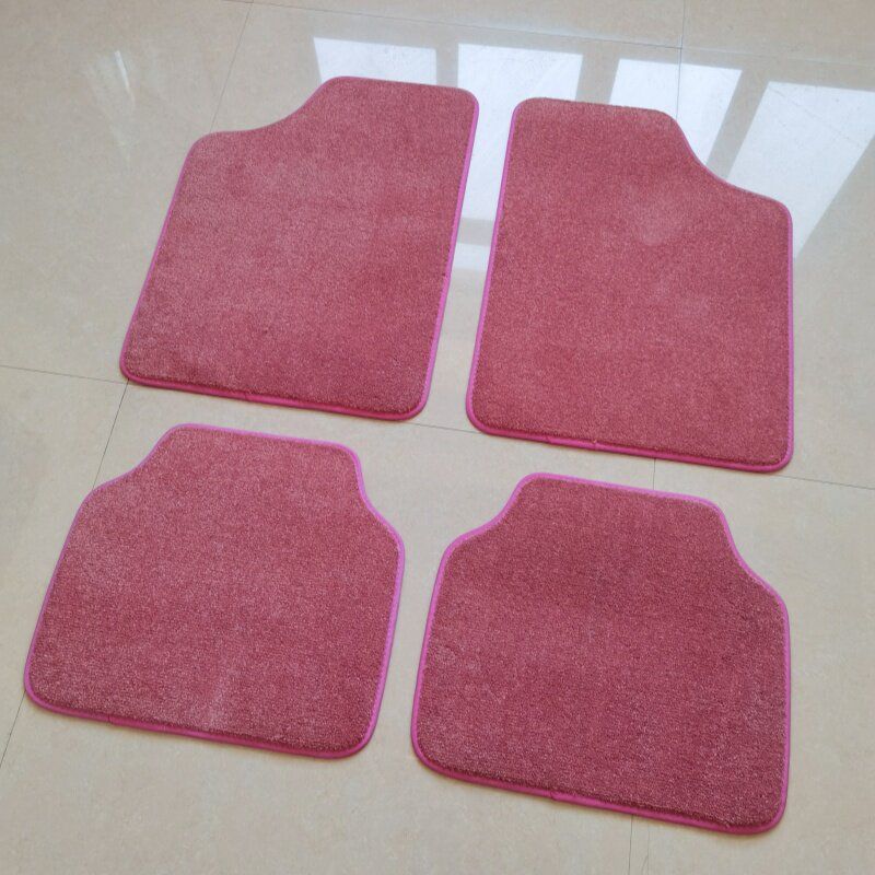 Suede Car Foot Mat Universal Floor Mat Surrounded by Protective Pad Carpet Car Foot Mat Wear-Resistant Non-Slip Mat Flame Retardant Mat