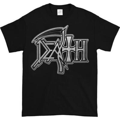 Death Band Shirt Death Logo Silber Selten Neu Schwarzes T-Shirt Unisex T-Shirt