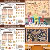 Leaf Watercolor Maple Party Wall Stickers Set For Fall Thanksgiving Home Decor