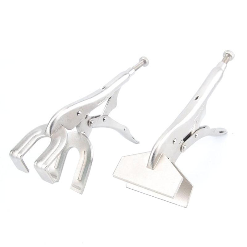 Locking Pliers Adjustable Wear Resistant Flat Head Vise Locking Grip Pliers Multifunction Welding Clamps Hand Tools