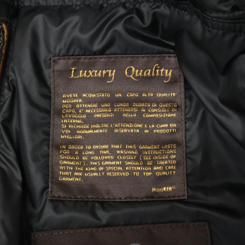 MOORER Excellent Condition ONIRO-STP Technical Fabric ACQUA PROOF Bhutan Quilted Goose Down Hoodie Jacket 48 blackUsed