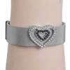 South Korea Niche Ins Love Rhinestone Strap Style Design Bracelet Silver Futuristic Cold Temperament Hand Jewelry
