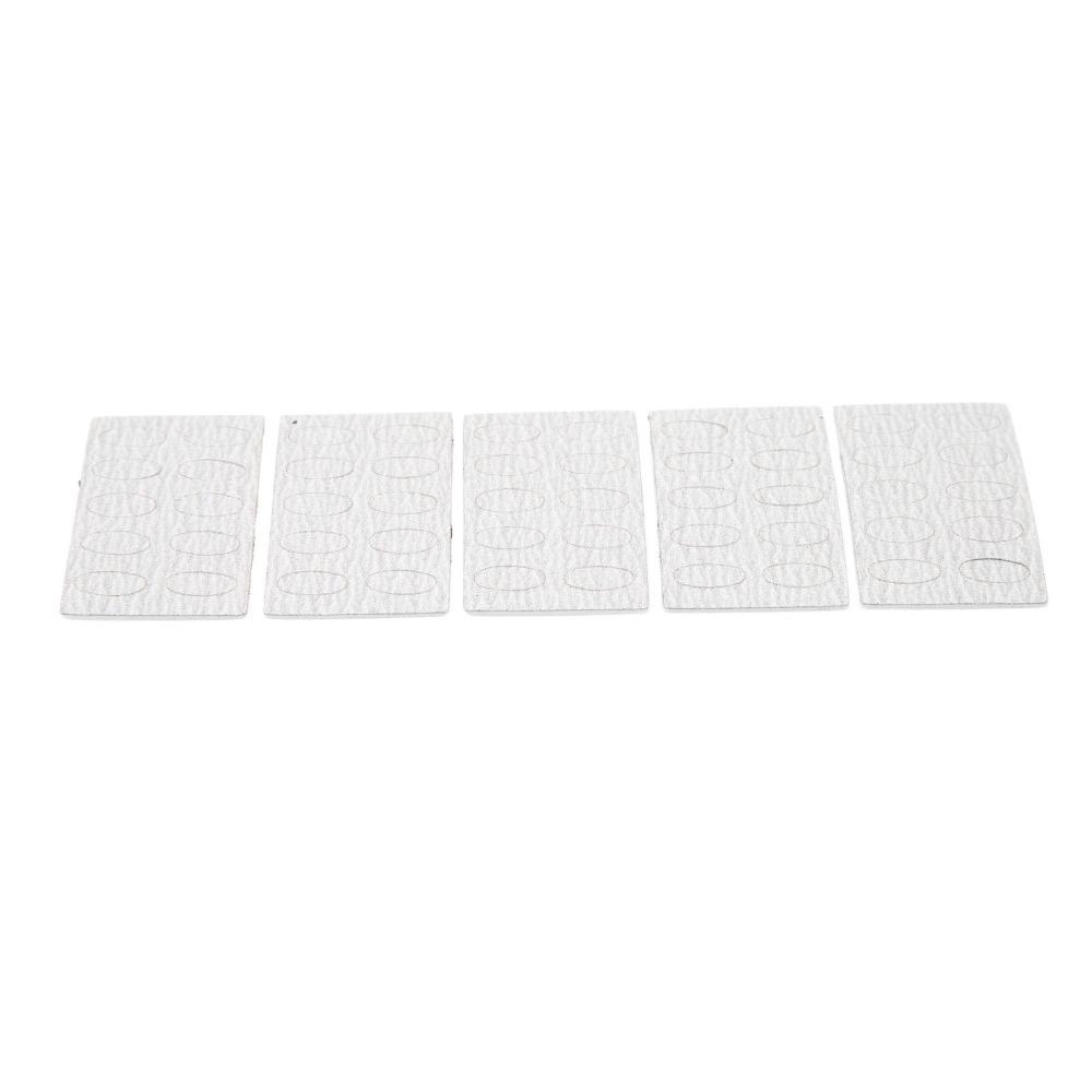 50pcs Disposable Nail Sandpaper Sheets Self Adhesive Nail Pre Polishing Paper Salon Use