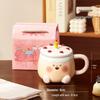 Cute Girl Ceramic Mug Gift Box with Lid - Birthday Souvenir & Office Use