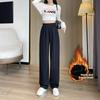 Plus Size Women's Pants 200mm Banana Sweatpants Autumn Winter Plus Size American Style Straight Fleece Narrow Wide Leg Pants