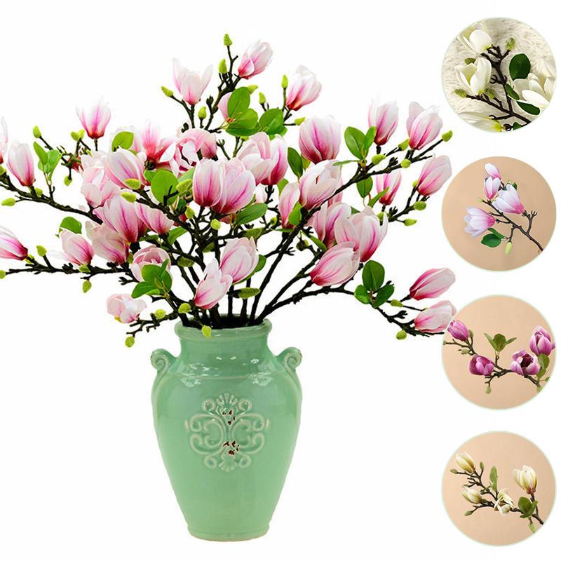 1PC Fake Flowers Wedding Decoration Bouquet New Simulation Magnolia Home Artificial Flowers DIY Multiple Options Available MIT