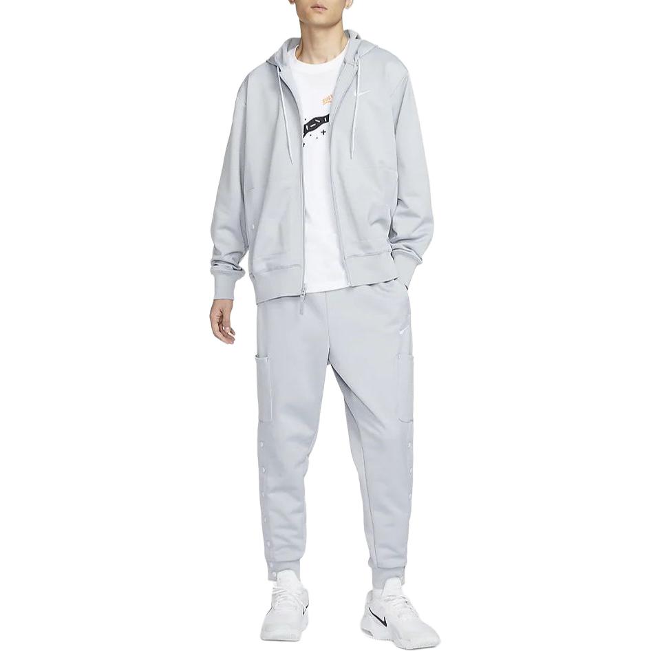 Nike Therma FIT Solid Color Fleece Lined Casual Elastic Cuff Knitted Sweatpants Men's Wolf Gray FB7110-012