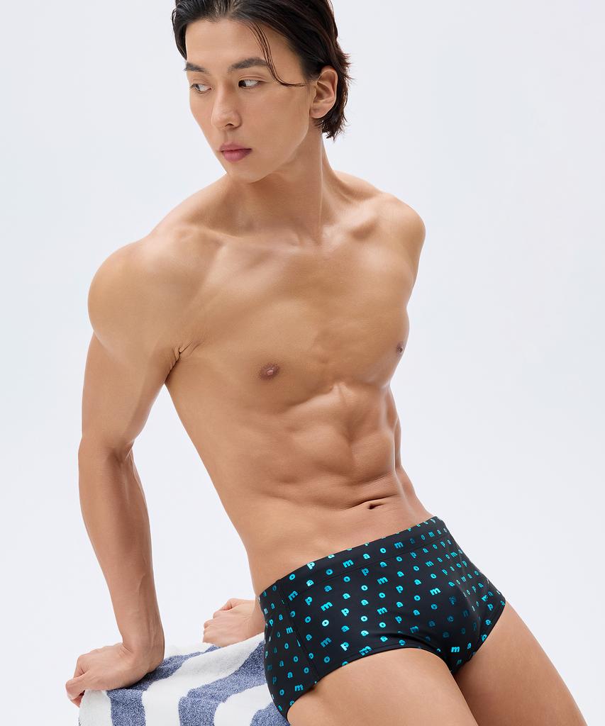 Umpa Blue Glam Square Men'S Swimwear