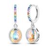 2025 New 925 Sterling copper Hoop Earrings Flowers Zircon Drop Earrings Stud For Woman Fine Birthday Wedding Party Zircon Gifts