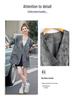 2025 Spring Women's V-Neck Jacquard Single-Breasted Fashion Suit Jacket