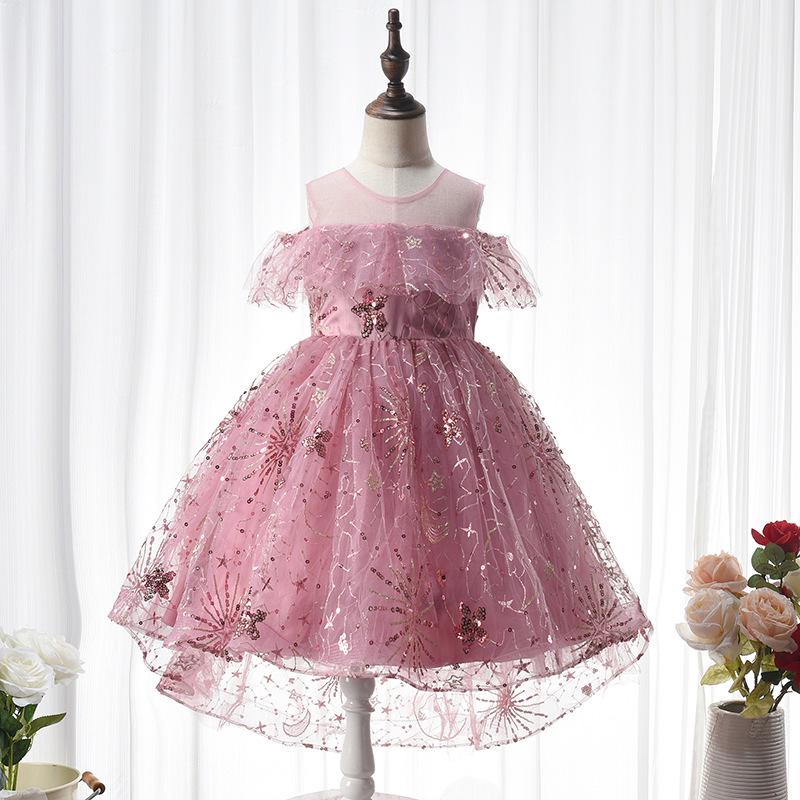 

Свадебное и вечернее платье для девочек: Платье принцессы на день рождения и танцевальный костюм для детей 140 cm фиолетовый