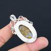 Daughters Day Deal Oval Plume Agate Stone 925 Sterling Silver Boho New Pendant