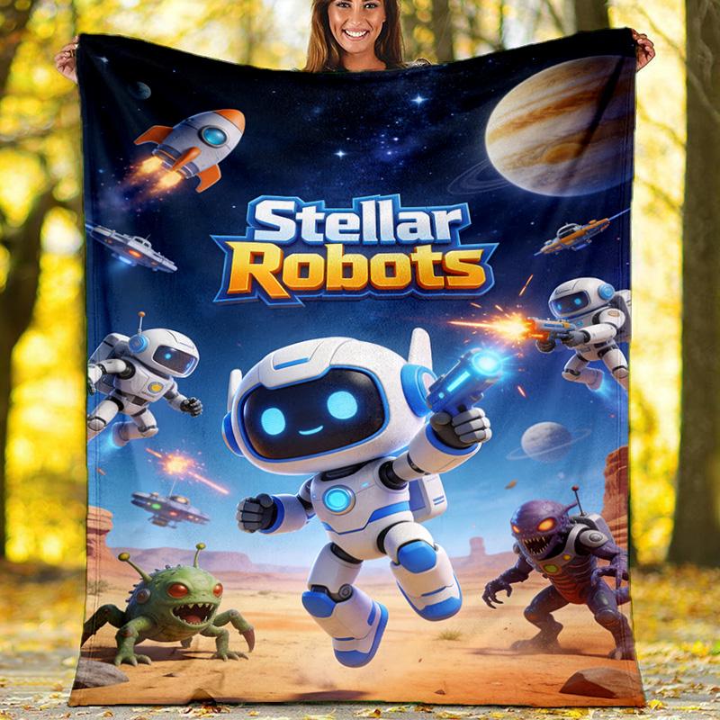 Astro Ben Fleece Blanket, Space Adventure Throw