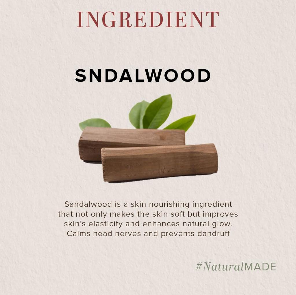 Khadi Natural Sandalwood Massage Oil Pack of 2 x 210 ml | Stress Relief & Aromatherapy for All Skin Types