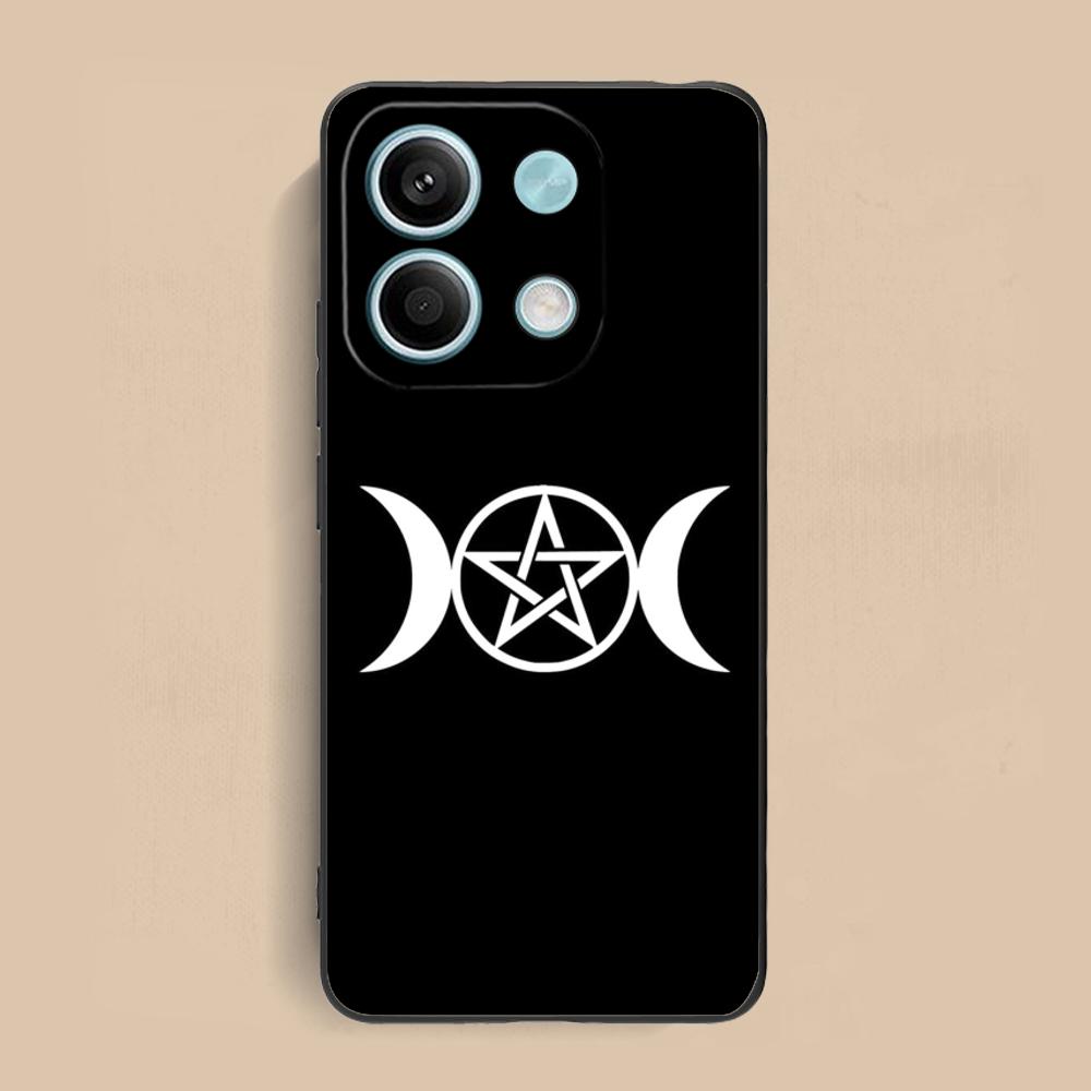 Aesthetic Pentagram Phone Case for Xiaomi Redmi Note 14 13 12 11 S Pro Plus 4G 5G Soft TPU Shockproof Cover