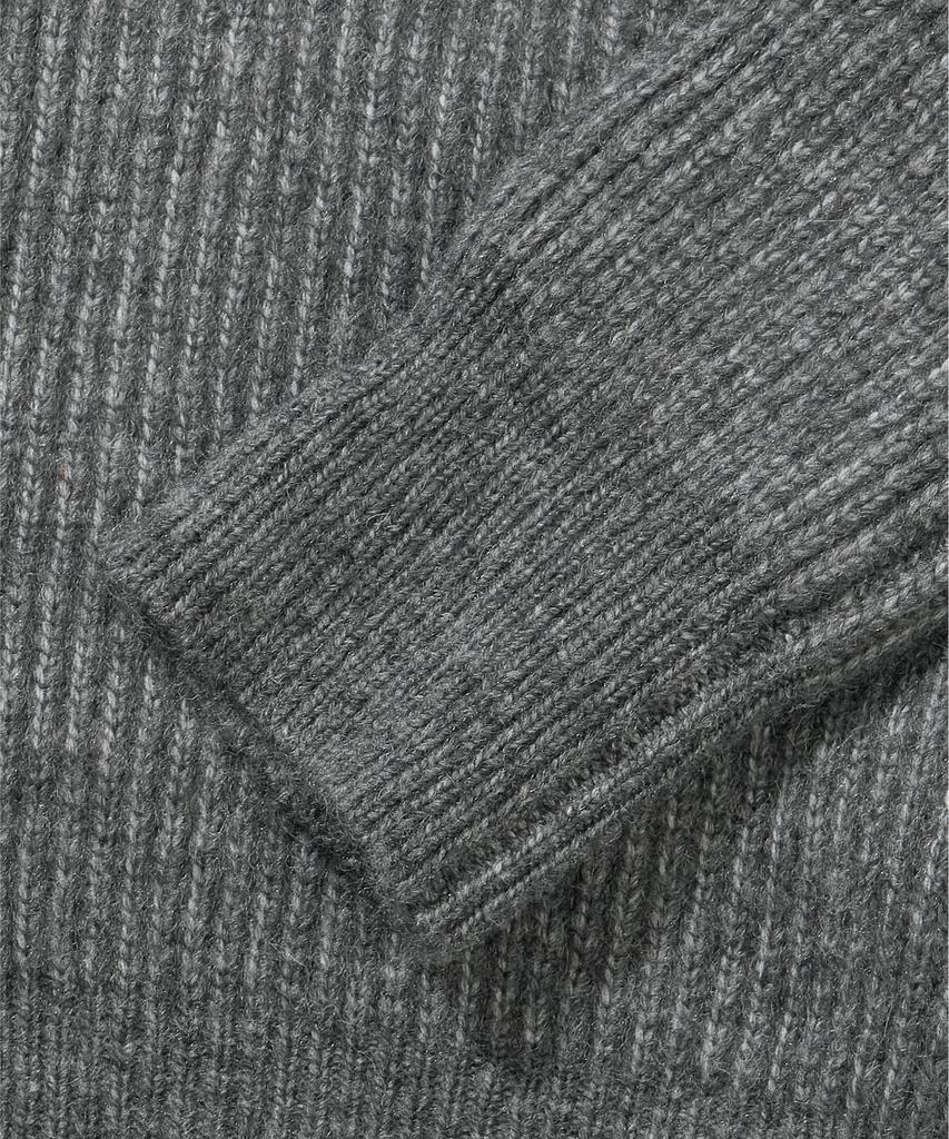 AGOD Hairy Ribbed Knit Cardigan [Heather Grey]