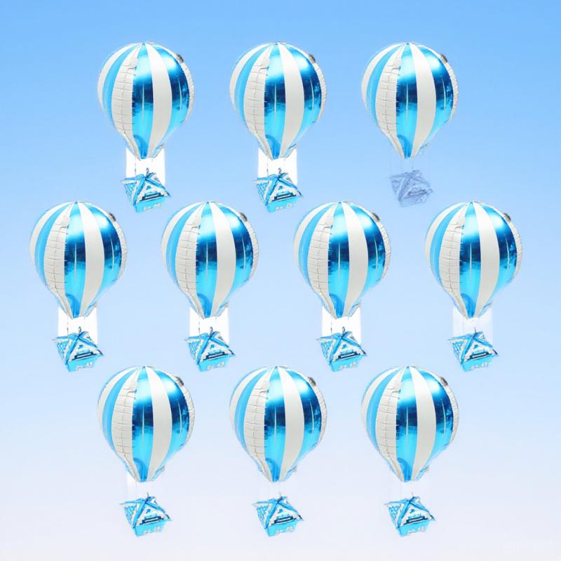 10 Stück Heißluftballon Aluminiumfolienballons Geburtstagsfeier Dekorationen Heliumfolienballon Hochzeitsveranstaltung Flugzeug-Thema