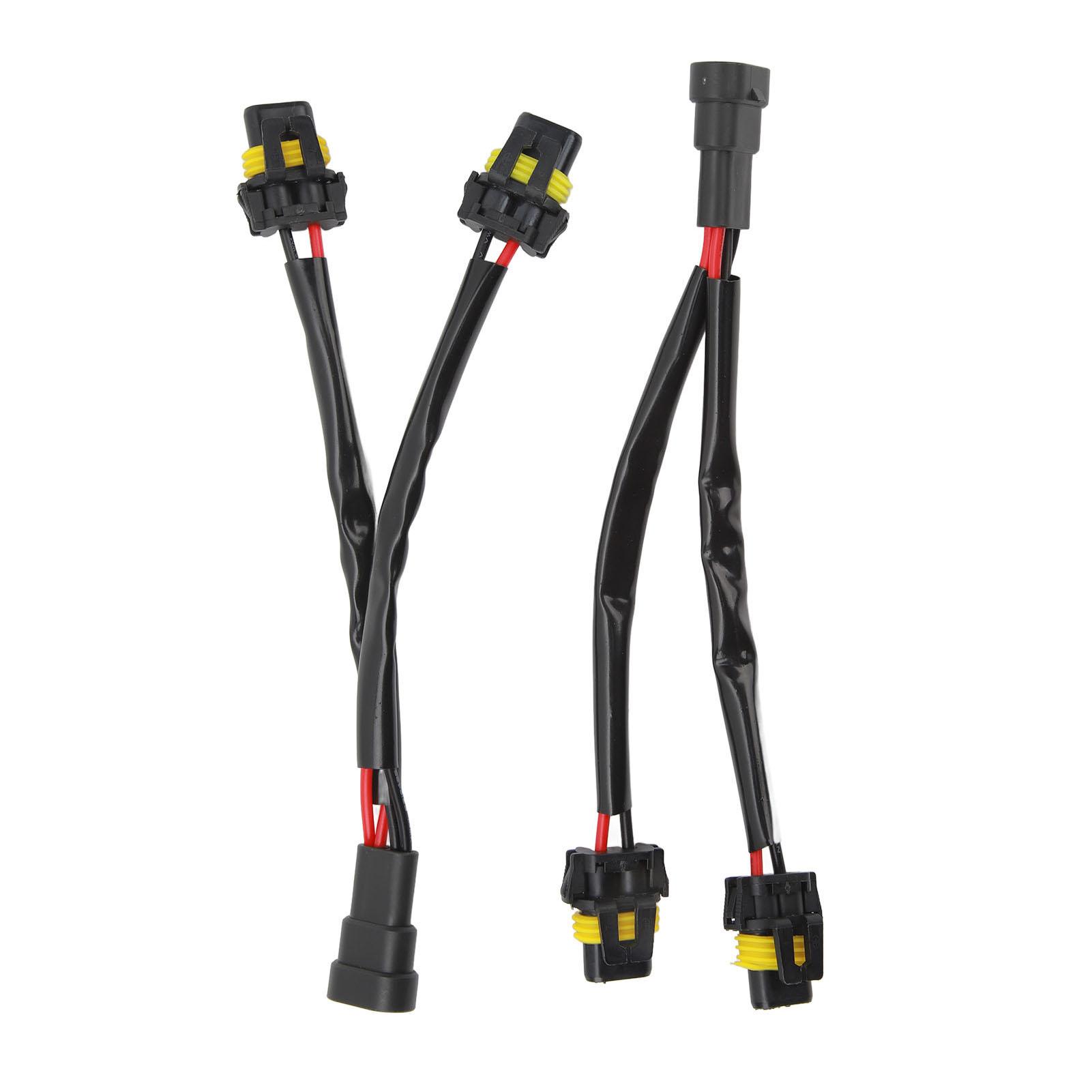 

2 Pcs 9005 9006 Male to Female Headlight 2 Way Splitter Wires Headlamp Adapter Harness for Truck Pickup LED Wire Cable