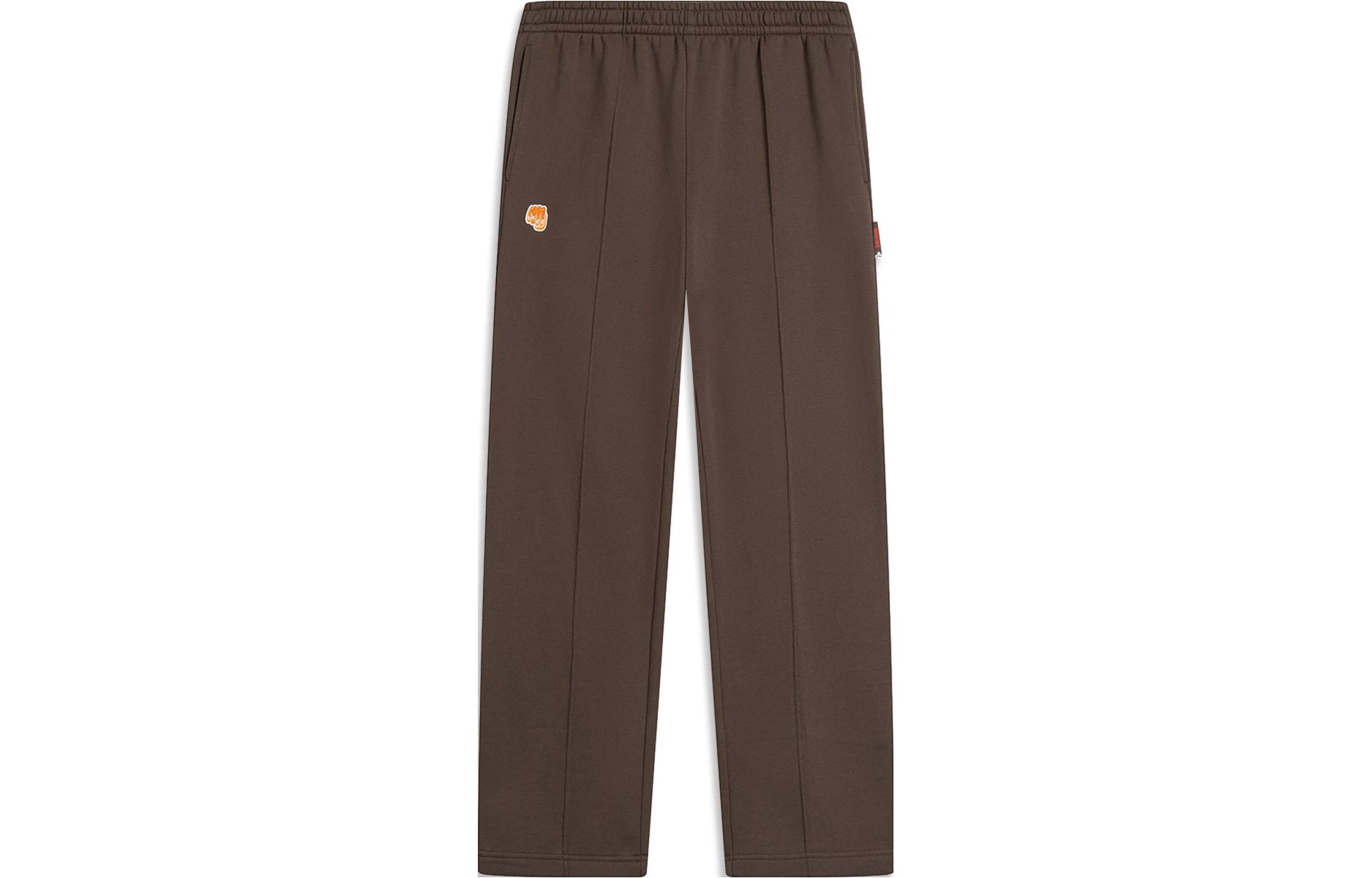 Li Ning Badfive Knitted Sweatpants Men s Charcoal Coffee Umber AKLT845-1 M