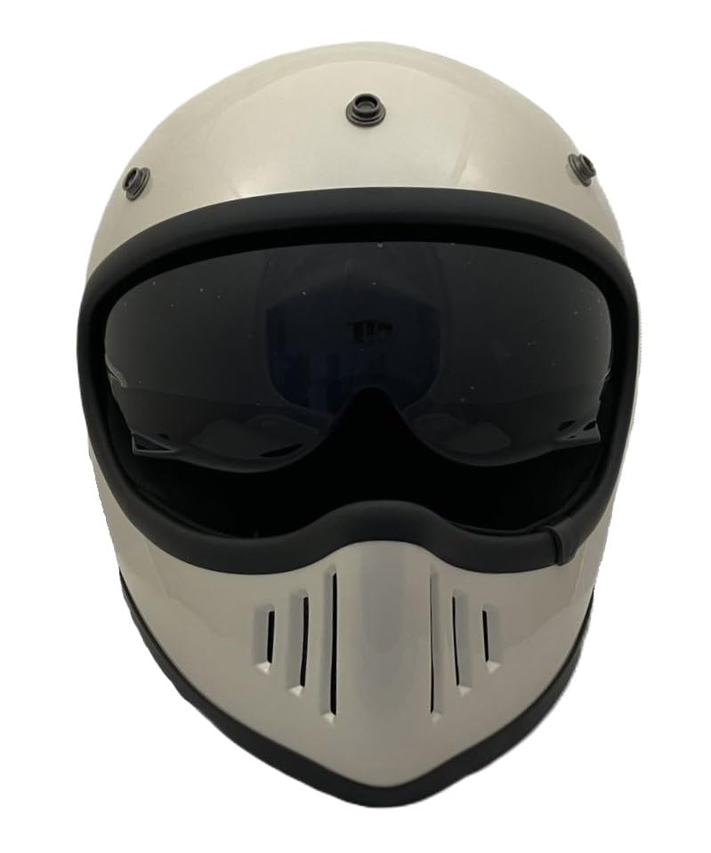 SunUp PILOT Full Face Motorcycle Size M SM-001 Helmet, (57-58cm) (Gray Beige)