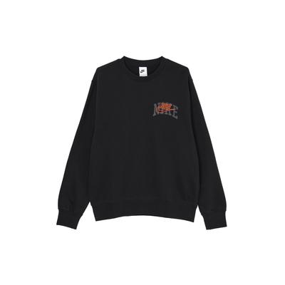 Nike Club Fleece Embroidered Logo Crew Neck Sweatshirt Men Tops Black FV4446-010